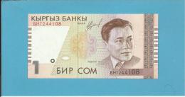 KYRGYZSTAN - 1 Som - 1999 - P 15 - UNC. - Série BH - Abdilas Maldibayeff - 2 Scans - Kirghizistan