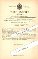 Original Patent - Hermann Engel Und Carl Wagner In Hainichen , 1893 , Aufhängevorrichtung Für Kleider !!! - Hainichen