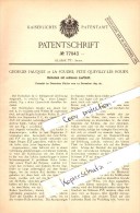 Original Patent - Georges Fauquet à La Foudre , Le Petit-Quevilly , 1893 , Roller , Rouen  !!! - Le Petit-quevilly