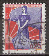 Timbre France Y&T N°1234 (06) Obl.  Marianne à La Nef.  25 C. Bleu Et Rouge. Cote 0,15 € - 1959-1960 Marianne à La Nef