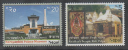 NEPAL , 2014, MNH, MUSEUMS, TEMPLES, 2v - Abdijen En Kloosters