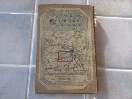 1  Carte Vélocipédique Des Environs De Paris / Dressée Par Le Touring-club De France - Sud Ouest  1901 - Roadmaps