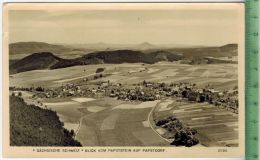 Sächsische Schweiz, -Blick Vom Papststein Auf Papstdorf - 1958 - - Hohnstein (Saechs. Schweiz)