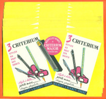 Lot De 10 Buvards  "  Criterium Major Gilbert Et Blanzy Poure " - Colecciones & Series