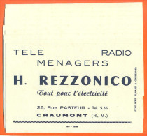 Lot De 10 Buvards "  H Rezzonico Telé Radio à Chaumont  " - Colecciones & Series