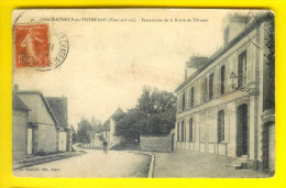 CHATEAUNEUF-EN-THYMERAIS = PERSPECTIVE De La ROUTE DE THIMERT Circulée 1916  Dép 28 Eure Et Loir - Ed. Foucault   2292 - Châteauneuf