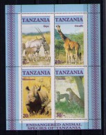 TANZANIA 1986 - FAUNA SALVAJE - YVERT  BLOCK Nº  47 - Giraffes