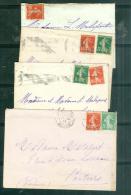 Lot De 12 Lacs Affranchie Par  Yvert N°137 Et 138  ( Extrait Archives D'1 Famille De La Vienne )  - Malc 39 - 1906-38 Sower - Cameo