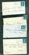 Lot De 10 Lacs Affranchie Par  Yvert N°140 ( Extrait Archives D'1 Famille De La Vienne )  - Malc 40 - 1906-38 Semeuse Con Cameo