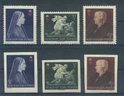 HUNGARY 1942 HISTORY Medical Health Organizations RED CROSS II - Fine 2 Sets (perf+imperf) MNH - Unused Stamps