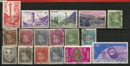 ANDORRE.   Lot De 17 T-p Oblitérés Bonne Qualité, Côte 38,00 € - Used Stamps