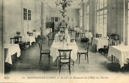 CPA 61 BAGNOLES DE L ORNE LA SALLE DE RESTAURANT DE L HOTEL DES THERMES 1916 - Bagnoles De L'Orne
