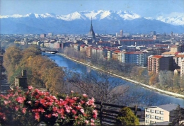 Torino - Panorama E Il Fiume Po E Le Moel Antonelliana - 474 - Formato Grande Viaggiata - Panoramic Views