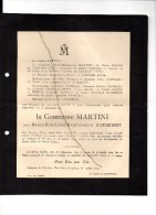 Comtesse Martini Née D'andrimont °Huy1862 +18/7/1919 De Buresse Hamois En Condroz De Cartier D'Yve De Meeüs De Lhoneux - Todesanzeige