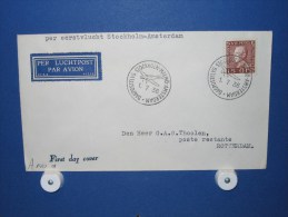 FFC First Flight 015 Stochholm - Amsterdam 1936 - A140a (nr.Cat DVH) - Cartas & Documentos