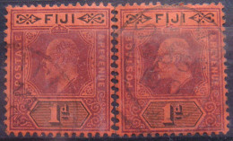 FIJI 1904 1d King Edward VII USED 2 Stamps - Fiji (...-1970)
