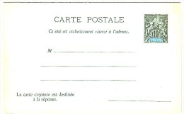 Entier / Stationery D' Oceanie, Carte Postale Avec Réponse Payée 2 ACEP, Neuve - Cartas & Documentos