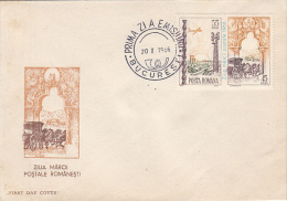 13096- ROMANIAN STAMP'S DAY, COVER FDC, 1966, ROMANIA - FDC