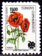 TURKEY 1990 Common Poppy Surcharged - 1500l. On 20l. - Multicoloured MNG ROUNDED CORNER CHEAP PRICE - Unused Stamps