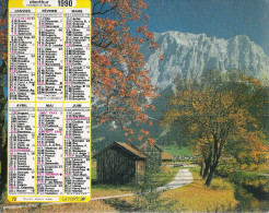 1990 CALENDRIER DES PTT  -  MAINE ET LOIRE - Tamaño Grande : 1981-90