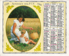 1988 CALENDRIER DES PTT  -  MAINE ET LOIRE - Big : 1981-90