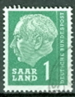 Saarland Mi. 381 + 382 + 384 + 387 Gest. Heuss - Used Stamps