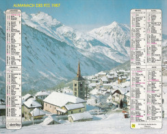 1987 CALENDRIER DES PTT  - MAINE ET LOIRE - Tamaño Grande : 1981-90