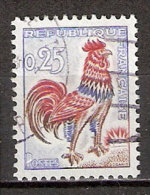 Timbre France Y&T N°1331 (08) Obl.  Coq De Decaris. 0.25 F. Outremer, Carmin Et Brun. Cote 0,15 € - 1962-1965 Hahn (Decaris)