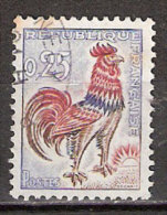 Timbre France Y&T N°1331 (11) Obl.  Coq De Decaris. 0.25 F. Outremer, Carmin Et Brun. Cote 0,15 € - 1962-1965 Hahn (Decaris)