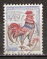 Timbre France Y&T N°1331 (13) Obl.  Coq De Decaris. 0.25 F. Outremer, Carmin Et Brun. Cote 0,15 € - 1962-1965 Cock Of Decaris