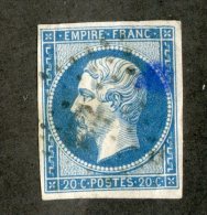 3249  France 1860  Mi.#13 II  (o)  Scott #15d  Offers Welcome! - 1852 Luigi-Napoleone