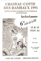 Etiquette Vin PLEYERS Jean Festival BD Lys Lez Lannoy 1993 (Jhen) - Arte Della Tavola
