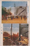 Cpa,asie,asia,japon,japan ,chine,china,kobe,nippon, Japanese,japonais,carte Animée,destruction,pont En Travaux - Sonstige & Ohne Zuordnung