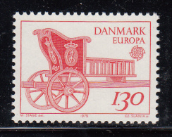 Denmark MNH Scott #651 1.30k Mail Cart, 1785 - EUROPA - Unused Stamps