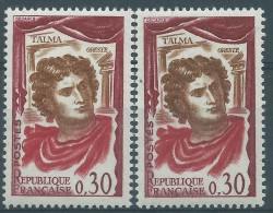 [06] Variété : N° 1302 Talma Bistre Au Lieu De Bistre-brun +  Normal  ** - Unused Stamps