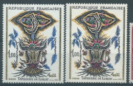 [06] Variété : N° 1493 Lurcat Taureau Bistre-noir Au Lieu De Bistre +  Normal  ** - Ongebruikt