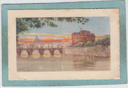 ROMA  -  CASTEL  S.  ANGELO  E  IL TEVERE  -  A.  RAVEZI    -  1920  - - Castel Sant'Angelo