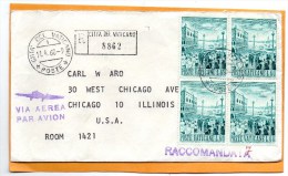 Vatican 1960 Registered Cover Mailed To USA - Brieven En Documenten