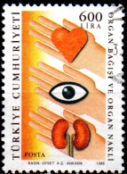 TURKEY 1988 Health - 300l. - Heart In Cogwheel And Heart-shaped Worker  FU - Usados