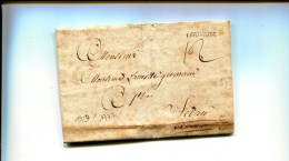 BELGIQUE  LOUVAIN Marque Linéaire Noire 21 X 3 Du 19.9.1777 Pour SEDAN Taxe Manuscrite  12........G - 1714-1794 (Oostenrijkse Nederlanden)