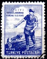 TURKEY 1946 Agrarian Reform - 9k Sower FU - Usati