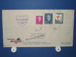 FFC First Flight 091 Amsterdam - Sydney Australie 1954 - A434a (nr.Cat DVH) - Cartas & Documentos