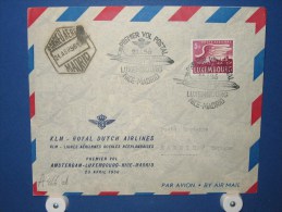 FFC First Flight 102 Luxemburg - Madrid Spanje 1956 - A466f (nr.Cat DVH) - Cartas & Documentos