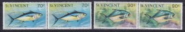 St. Vincent 1976 Mi. (2x) 449 I & (2x) 450 I Meeretiere Fish Fische (Jahreszahl 1976) MNH** - St.Vincent (...-1979)