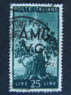(C)ITALIA Trieste AMG-VG -1945- "Democratica" £. 25 US° (descrizione) - Gebraucht