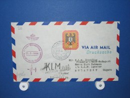 FFC First Flight 115 Amsterdam - Boedapest Hongarije 1956 - A476c (nr.Cat DVH) - Cartas & Documentos