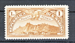 San Marino PA 1931 Veduta San Marino N. 3 Lire 1 Bistro MLH - Poste Aérienne