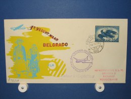 FFC First Flight 123 Amsterdam - Belgrado Voorm. Yugoslavie 1957 - A491a (nr.Cat DVH) - Airmail