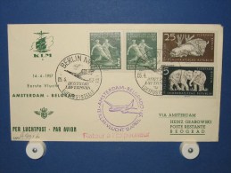 FFC First Flight 124 Amsterdam - Belgrado Voorm. Yugoslavie 1957 - A491b (nr.Cat DVH) - Airmail