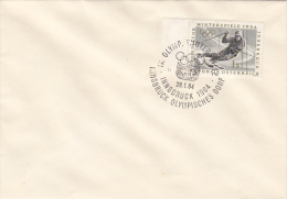 13178- INNSBRUCK'64 WINTER OLYMPIC GAMES, SKIING, SPECIAL POSTMARK AND STAMP ON COVER, 1964, AUSTRIA - Winter 1964: Innsbruck